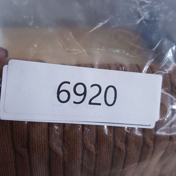 MAGASCHONI Womens Sweater XL Brown Pullover Crew Ribbed Knit Stretch - Picture 6 of 6